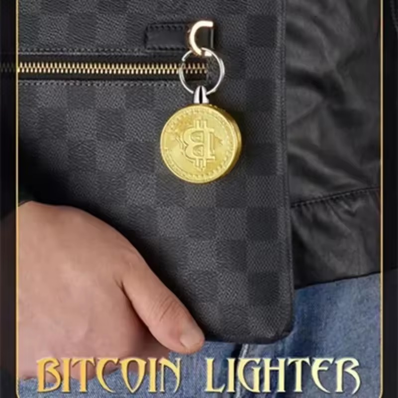 Coin-Shaped Lighter Keychain 4