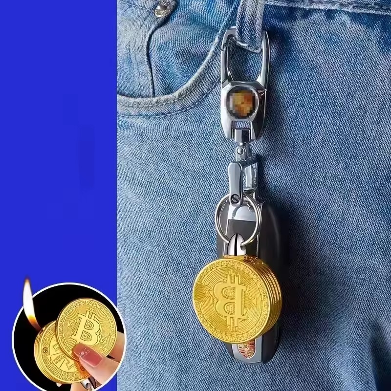 Coin-Shaped Lighter Keychain 6