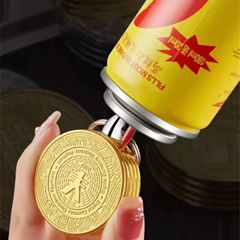 Coin-Shaped Lighter Keychain 5