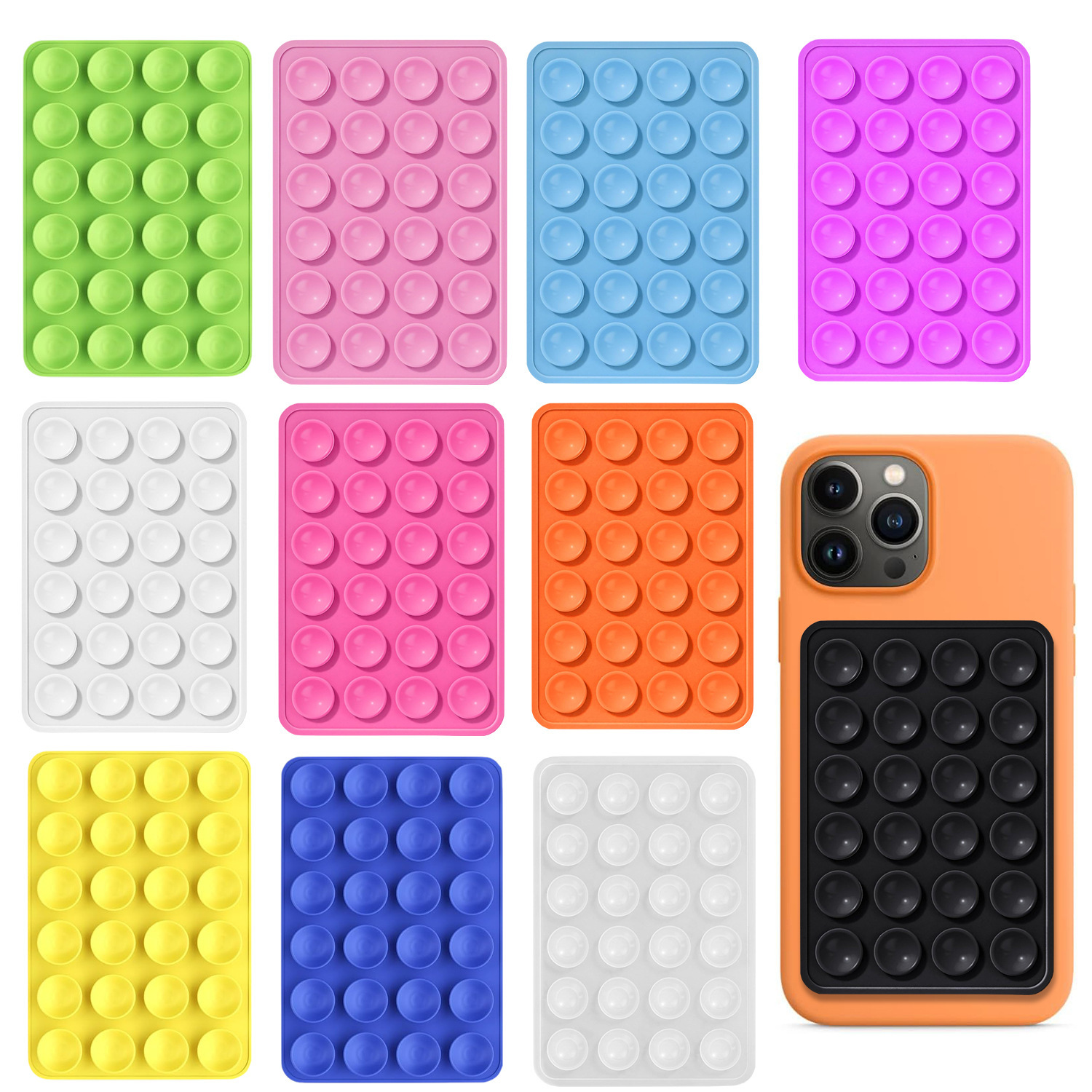 Flexible Silicone Sticky Grippy Suction Cup Phone Grip 5